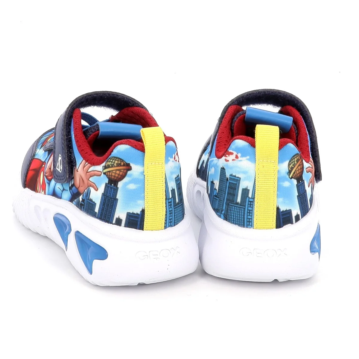 Geox Assister Lights Superman Trainer Navy/Lt Blue J65DZA 02ABC C0693 - Image 3