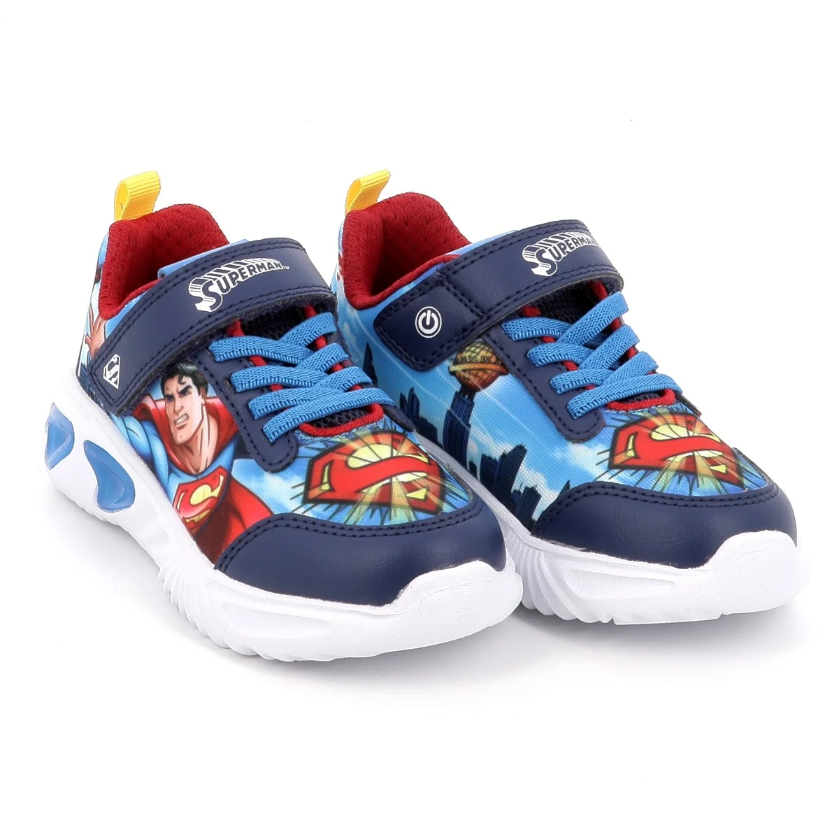 Geox Assister Lights Superman Trainer Navy/Lt Blue J65DZA 02ABC C0693 - Image 2