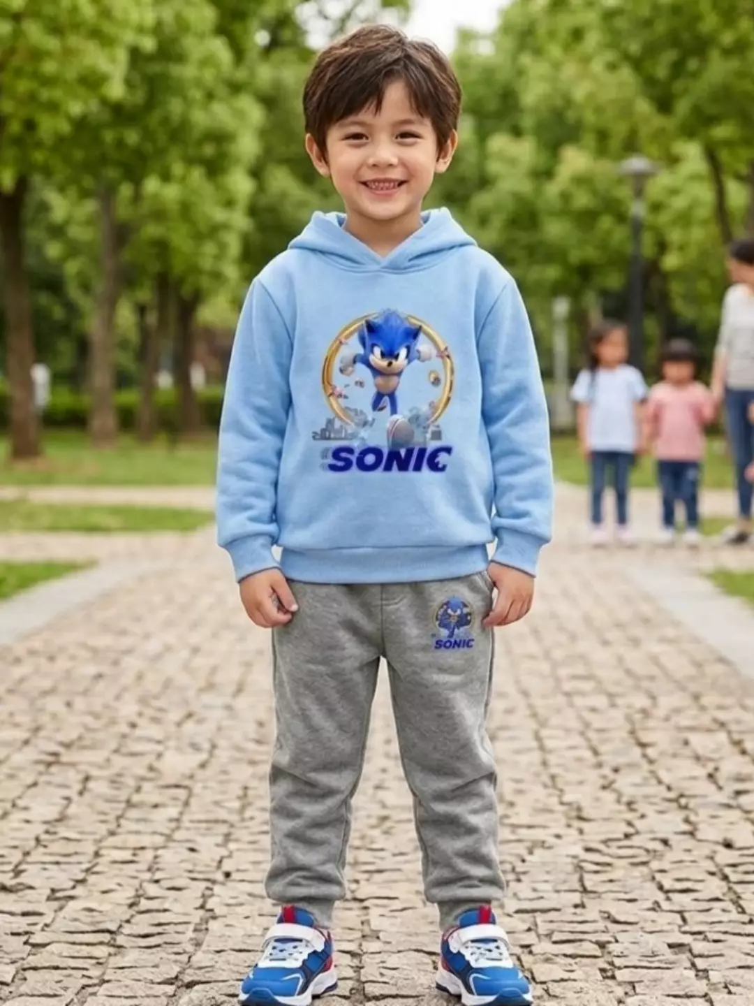 Sonic Heavy cotton kid's 2pc stylish tracksuit - Image 4