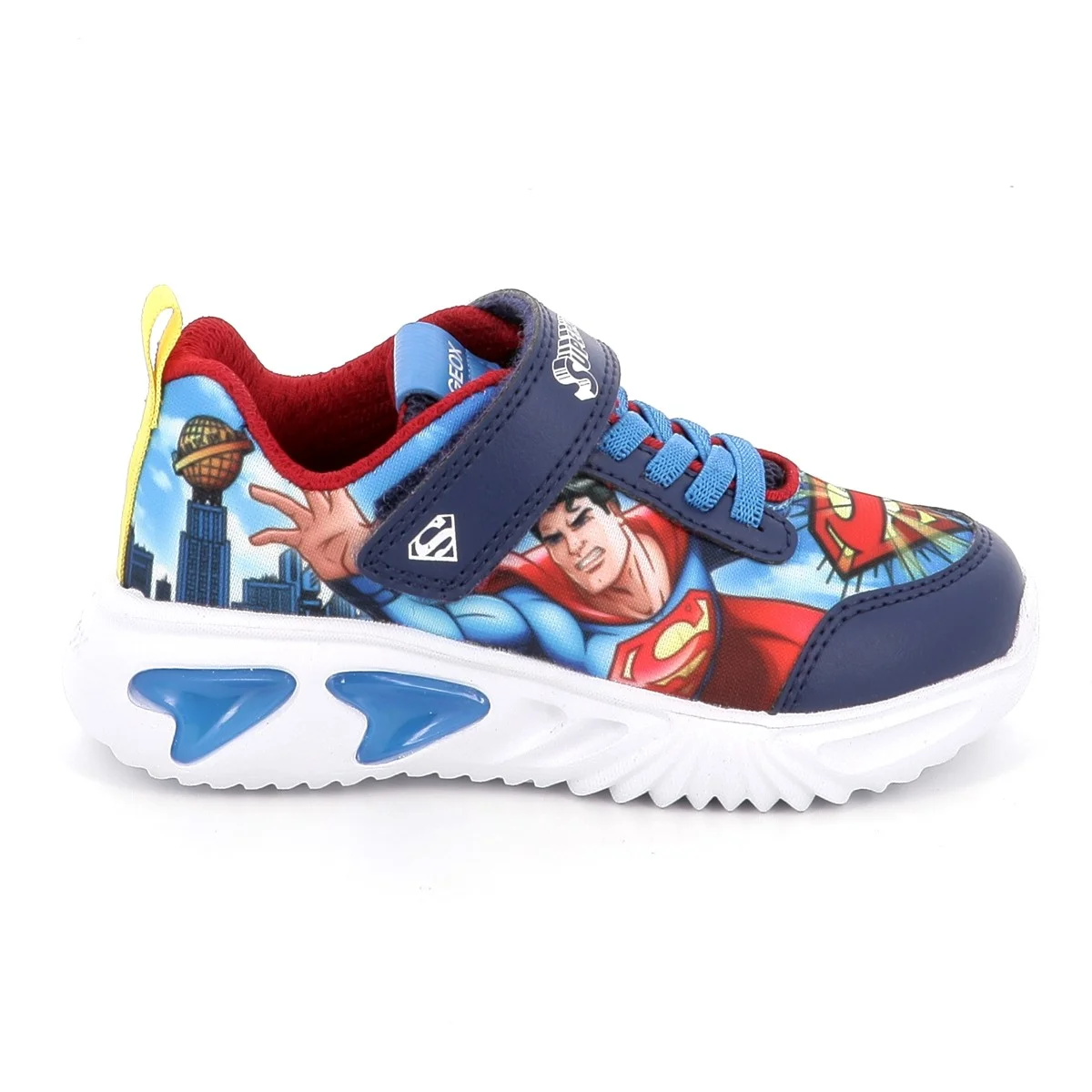 Geox Assister Lights Superman Trainer Navy/Lt Blue J65DZA 02ABC C0693 - Image 8